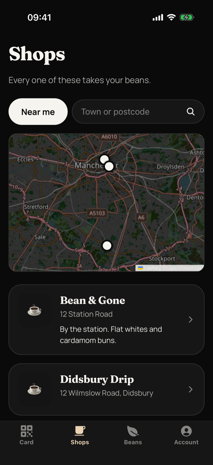 Find every shop nearby.